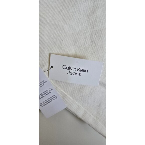 Calvin Klein Womens High Rise Straight Ankle Jeans Size 29 White Denim - Picture 5 of 7